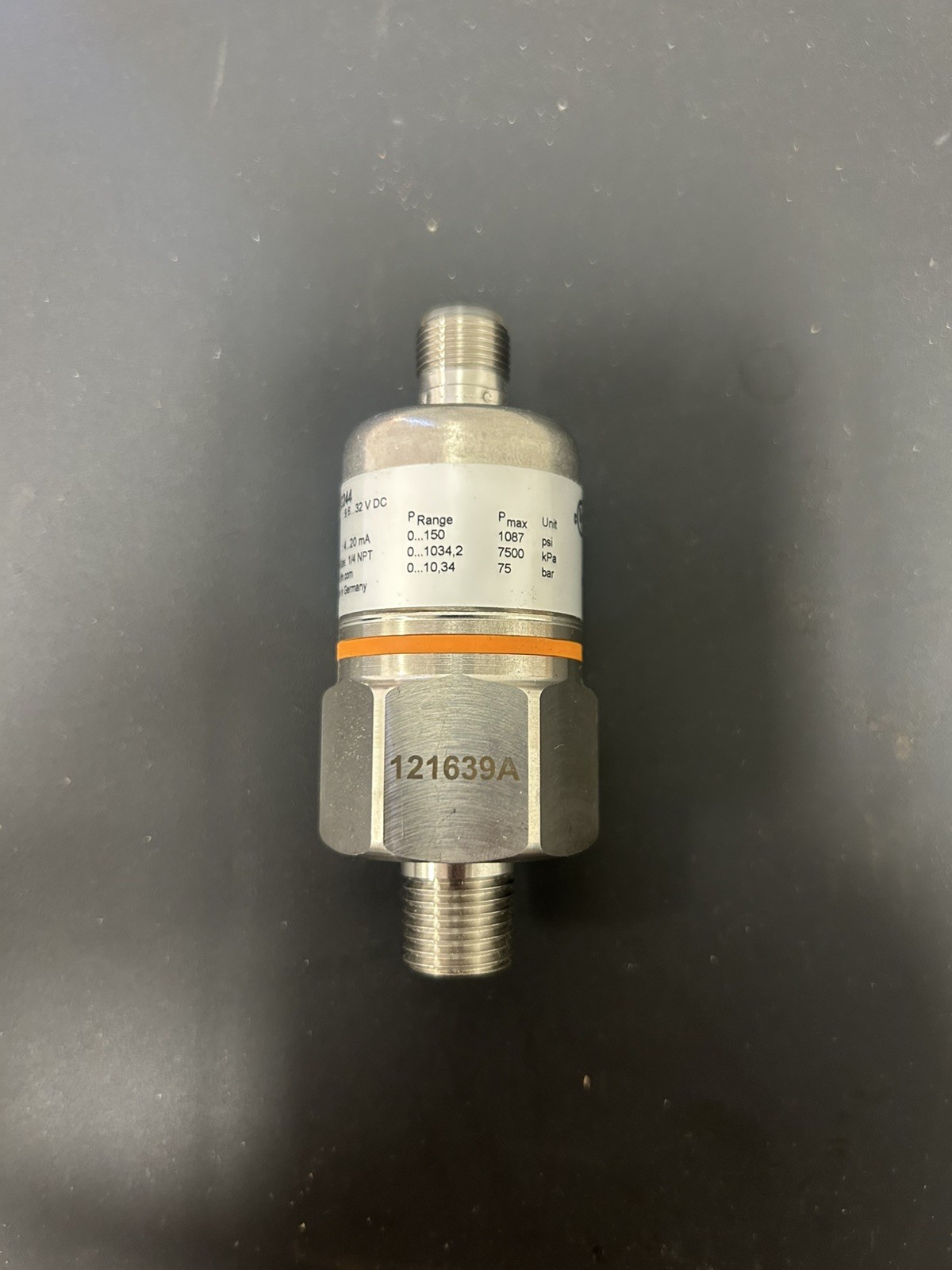 Ifm Px3244 Transmitter, 0-150Psi, 9.6-32Vdc efectorsod
