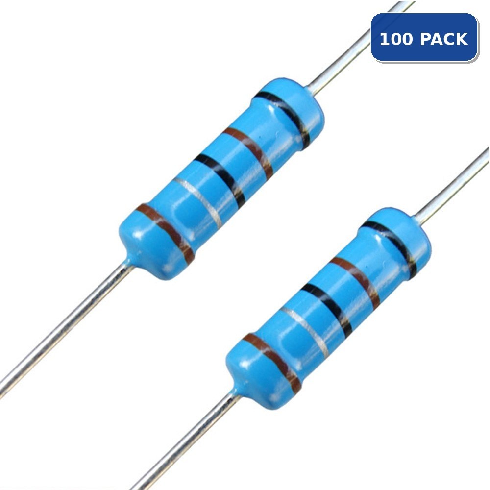 100 X 390k ohm 1/4 Watt Metal Film Resistors 1% Tolerance .25w 1/4w 390kohm LED