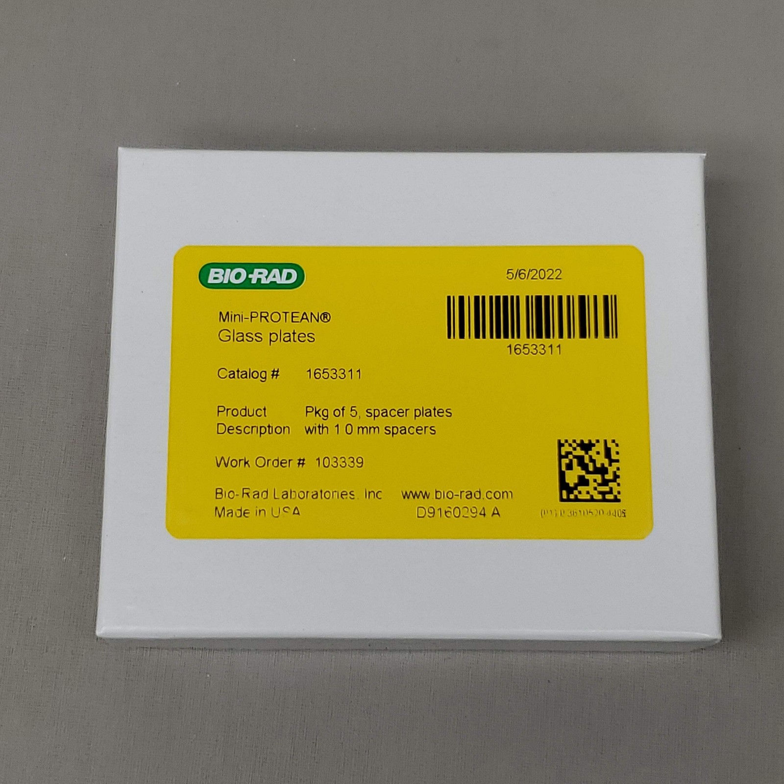 BIO-RAD 90 PCS of Mini-PROTEAN Glass Spacer Plates W/ 1.0mm Spacers 1653311 (New