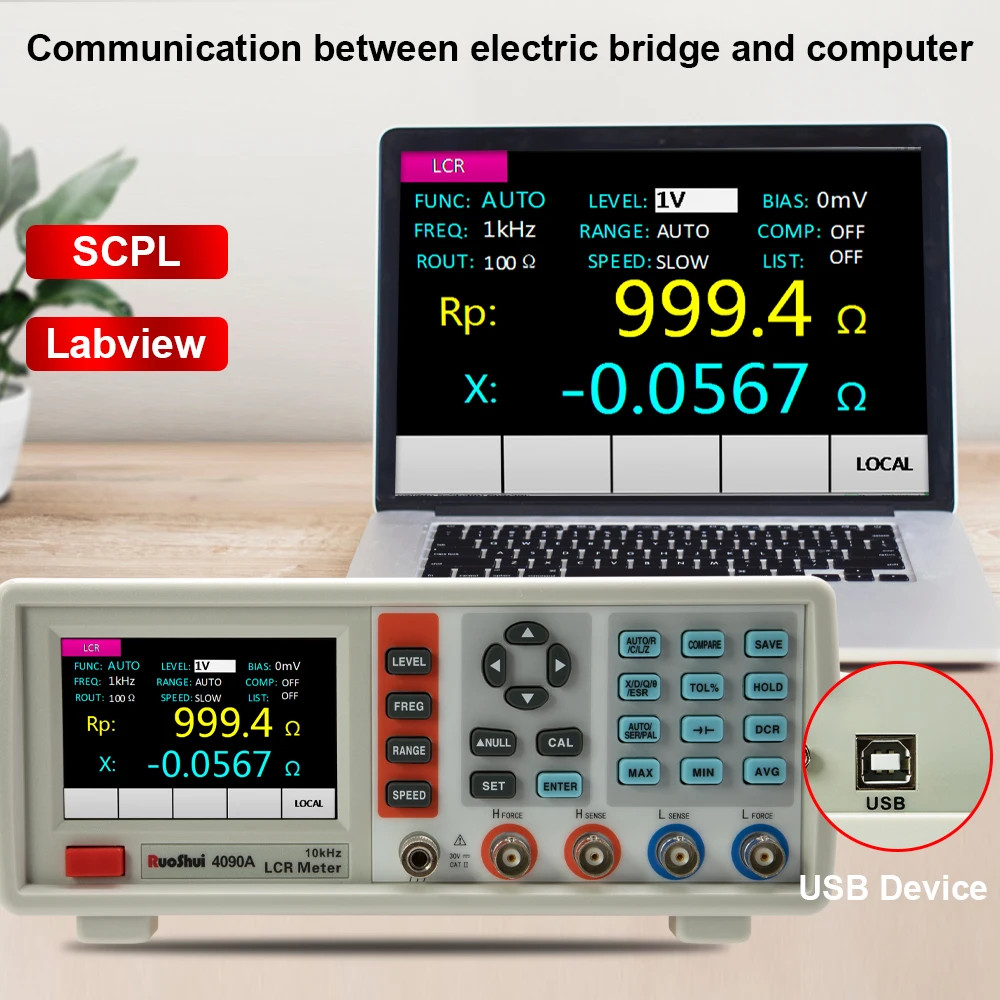 Digital LCR Meter Capacitance Resistance Impedance Inductance Measure Instrument