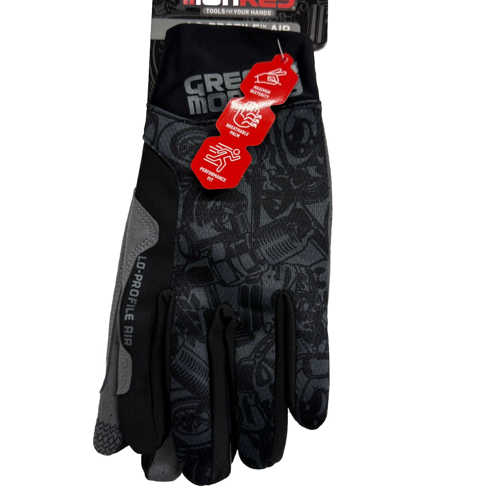 Grease Monkey Lo-profile Air Work Mechanics Gloves 2 Pairs Size M, Touch Screen