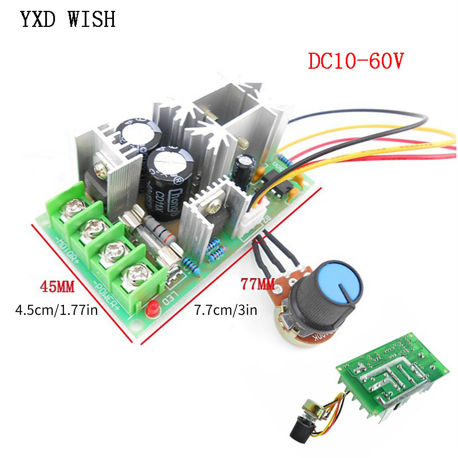 Universal 25KHz DC 10-60V PWM HHO RC Motor Speed Regulator Controller Swit Board