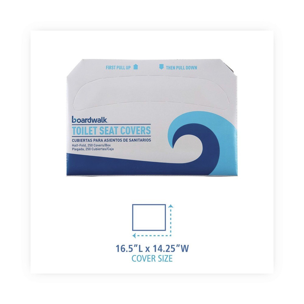 Boardwalk K5000B 14.17 in. x 16.73 in. Toilet Seat Covers – WT (5000/CT) New