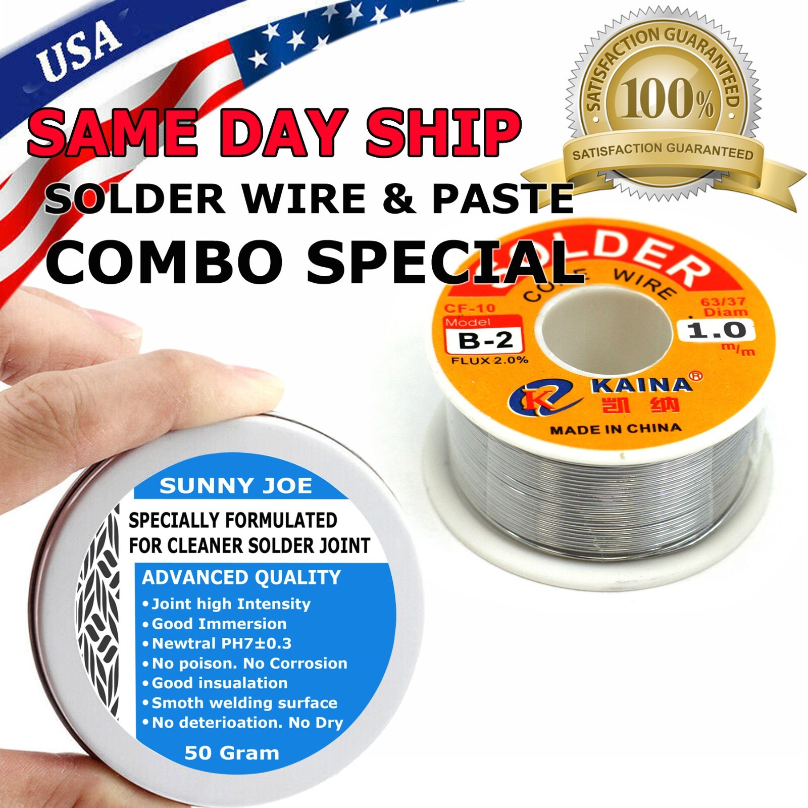 COMBO Soldering Flux Paste Solder Wire Welding Rosin Grease Cream Phone PC