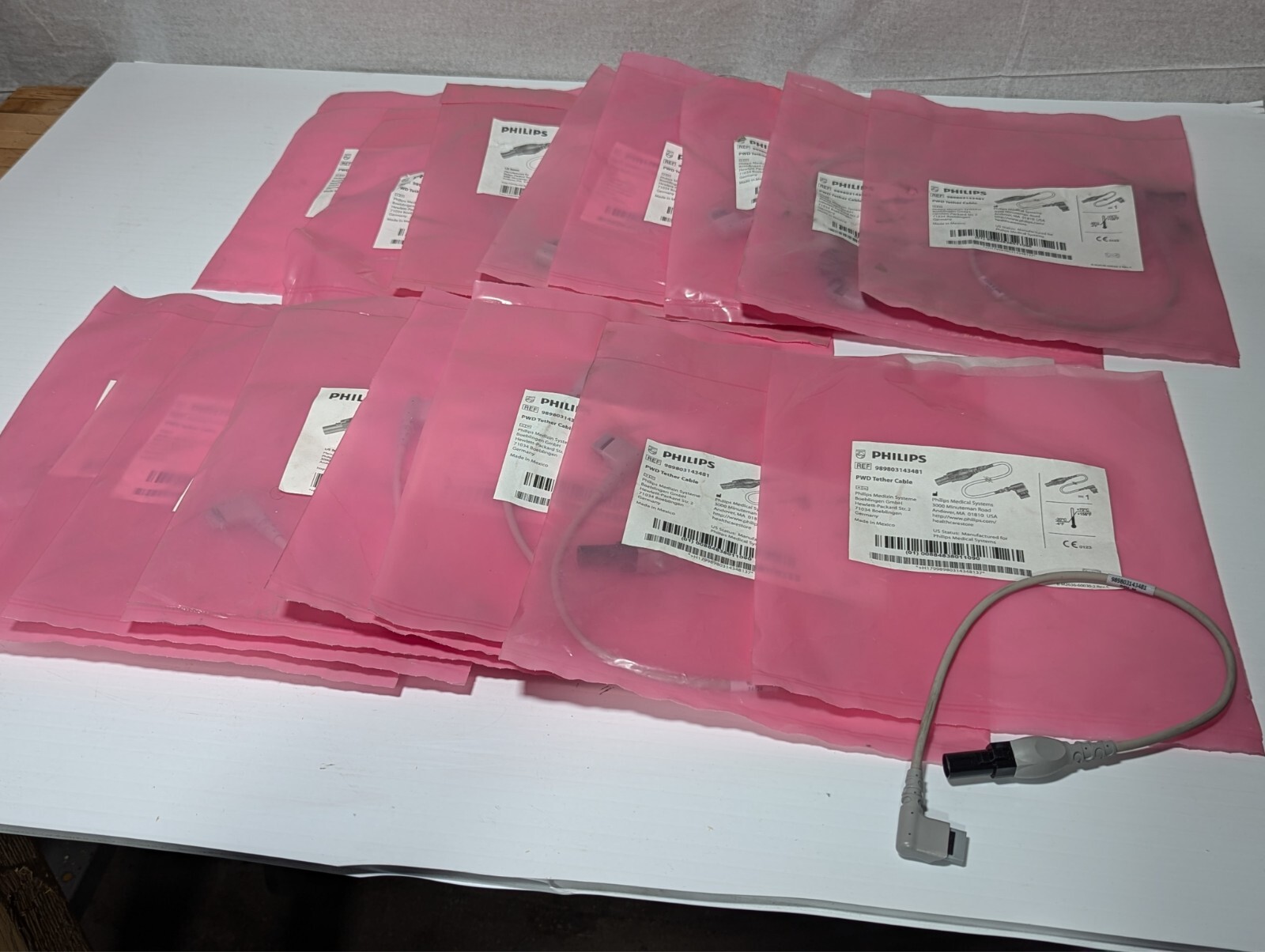 Philips 989803143481 PWD tether cable in original packaging as shown