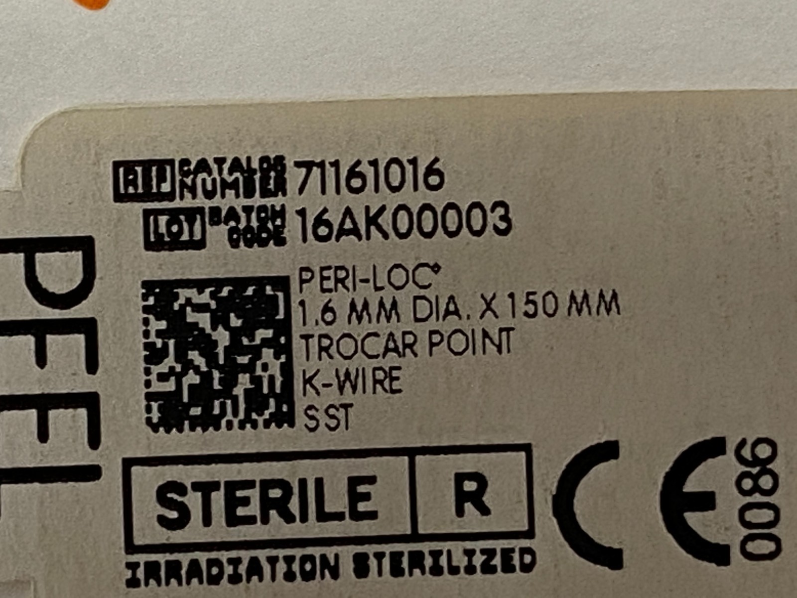 Lot of 17 SMITH & NEPHEW Point K-Wire 71161016 Exp.2026-01 to 2026-03 (*K40*)