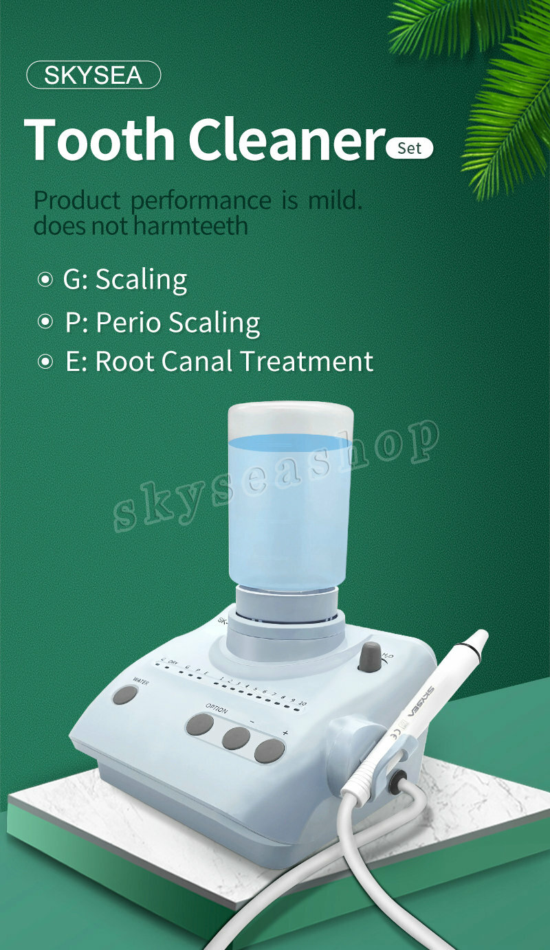 SK-E1 Dental Ultrasonic Scaler Compatible Cavitron EMS + 5*Tips + 2 Bottles Mh