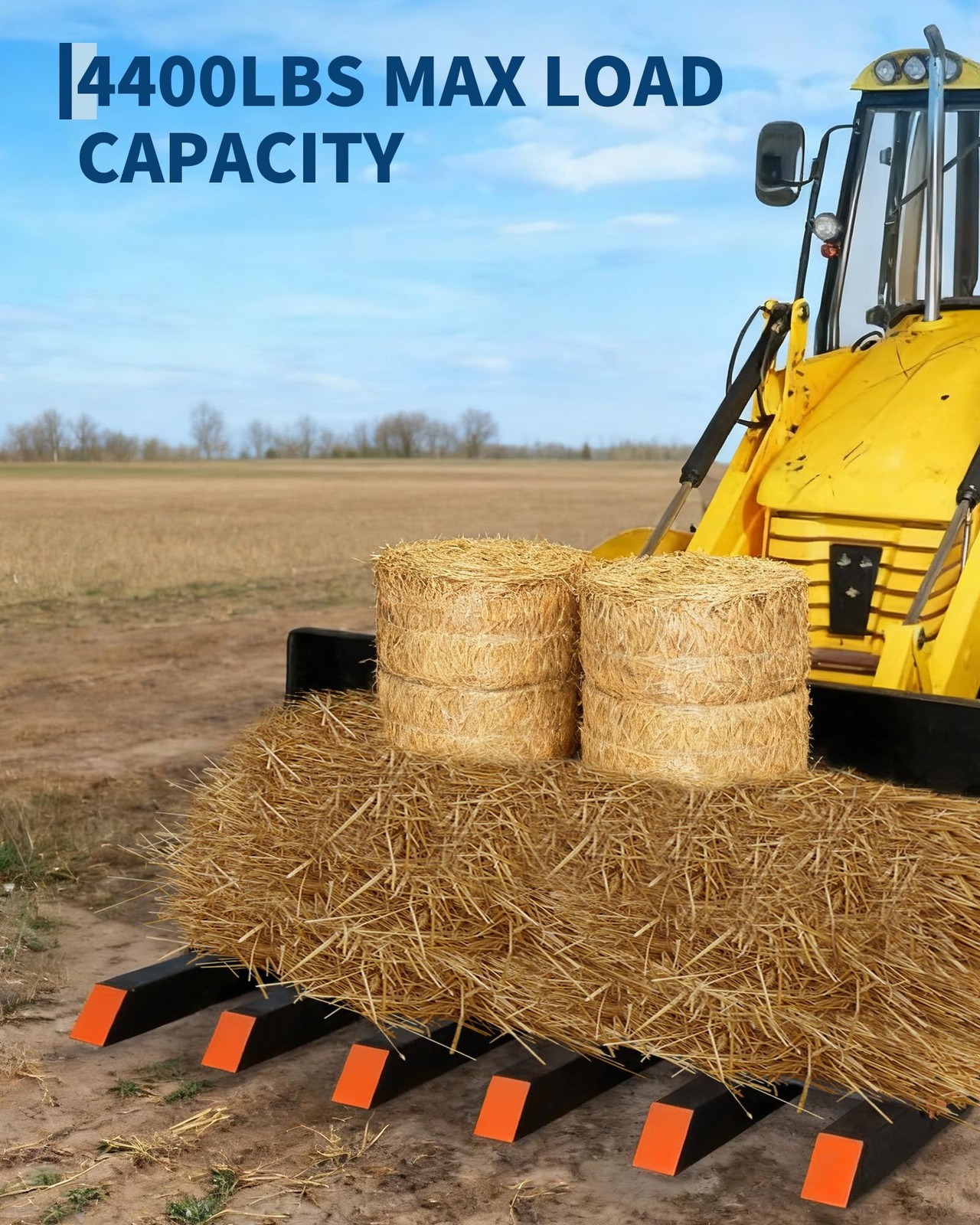 Clamp on Debris Forks to 60″ Bucket Pallet 4000lb Attachments for Loader Tractor