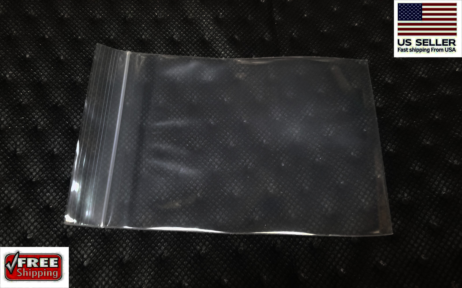 500pc 4.50″ x 6.25″ 2 Mil Clear Plastic Zip Lock Bag Zipper lock Bag Reclosable