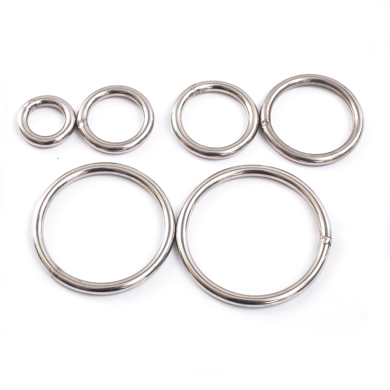 304 Stainless Steel Round Rings Solid Welded Metal O Ring 20mm 30mm 40mm – 100mm