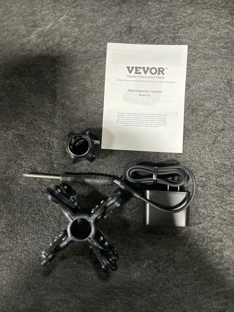 VEVOR Sewer Camera 165 ft, 7″ Screen Pipeline Inspection Camera w/DVR Function