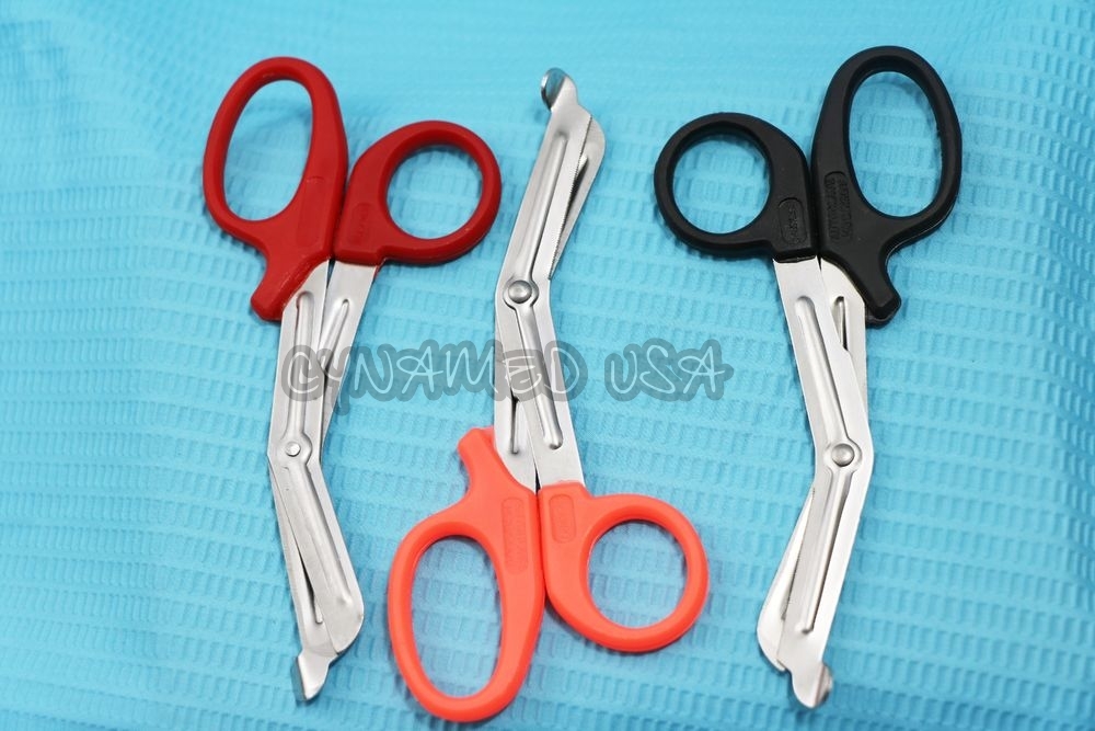 NEW 3 PARAMEDIC UTILITY BANDAGE TRAUMA EMT EMS SHEARS SCISSORS 5.5″-BLACK-OR-RED