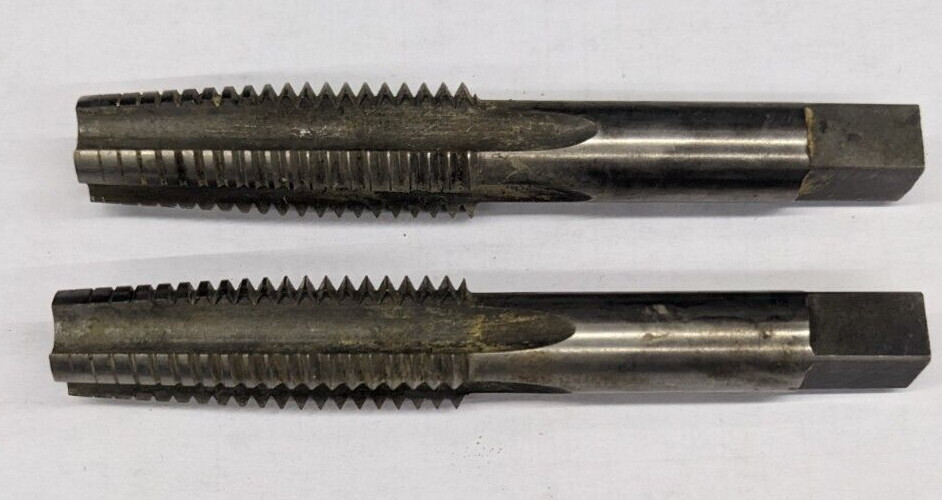2 Kromhard 9/16″-12 NC Hand Taper Taps HSS GH3 4 Flute UK Tap – Stained