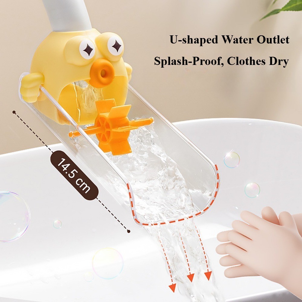 Playful BPA-Free Non-Toxic Splash-Proof Reusable Sturdy Hygienic Faucet Extender