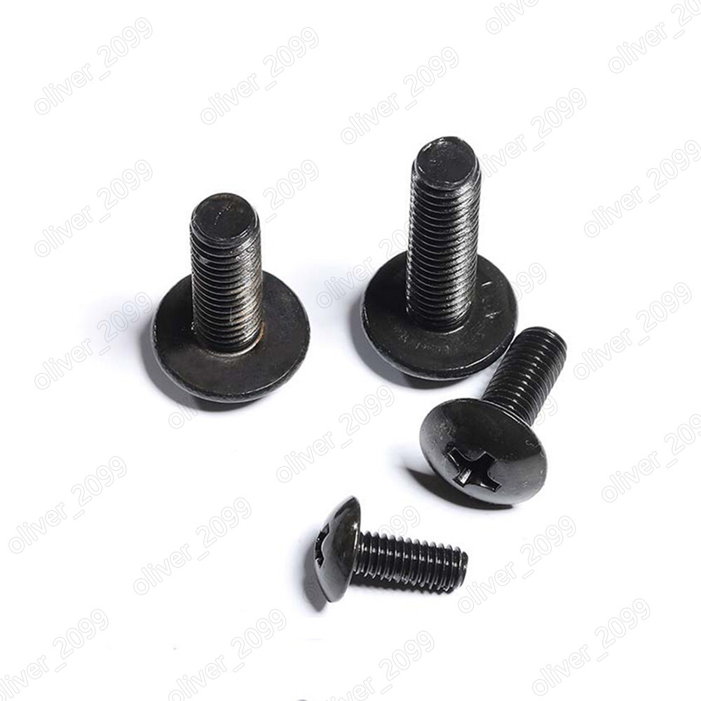 Black 316 Stainless Steel Phillips Recessed Truss Head Machine Screws M4 M5 M6