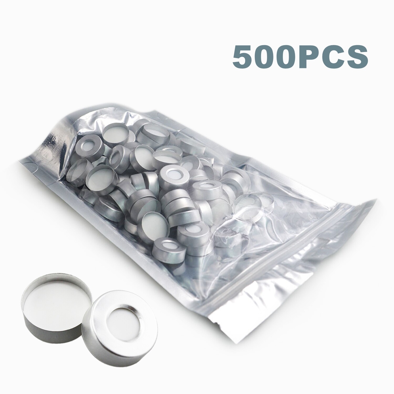 10000pcs 20mm Aluminum Crimp Cap PTFE/White Silicone Septa F 10ml Headspace Vial