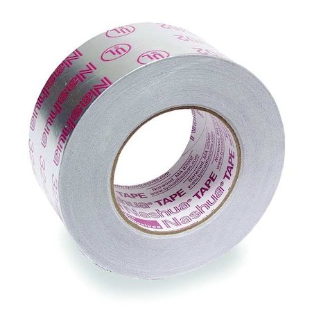 Nashua 324A Ul- Printed Foil Tape, 2 1/2 In W X 60 Yd L, 4.8 Mil Thick, Silver,