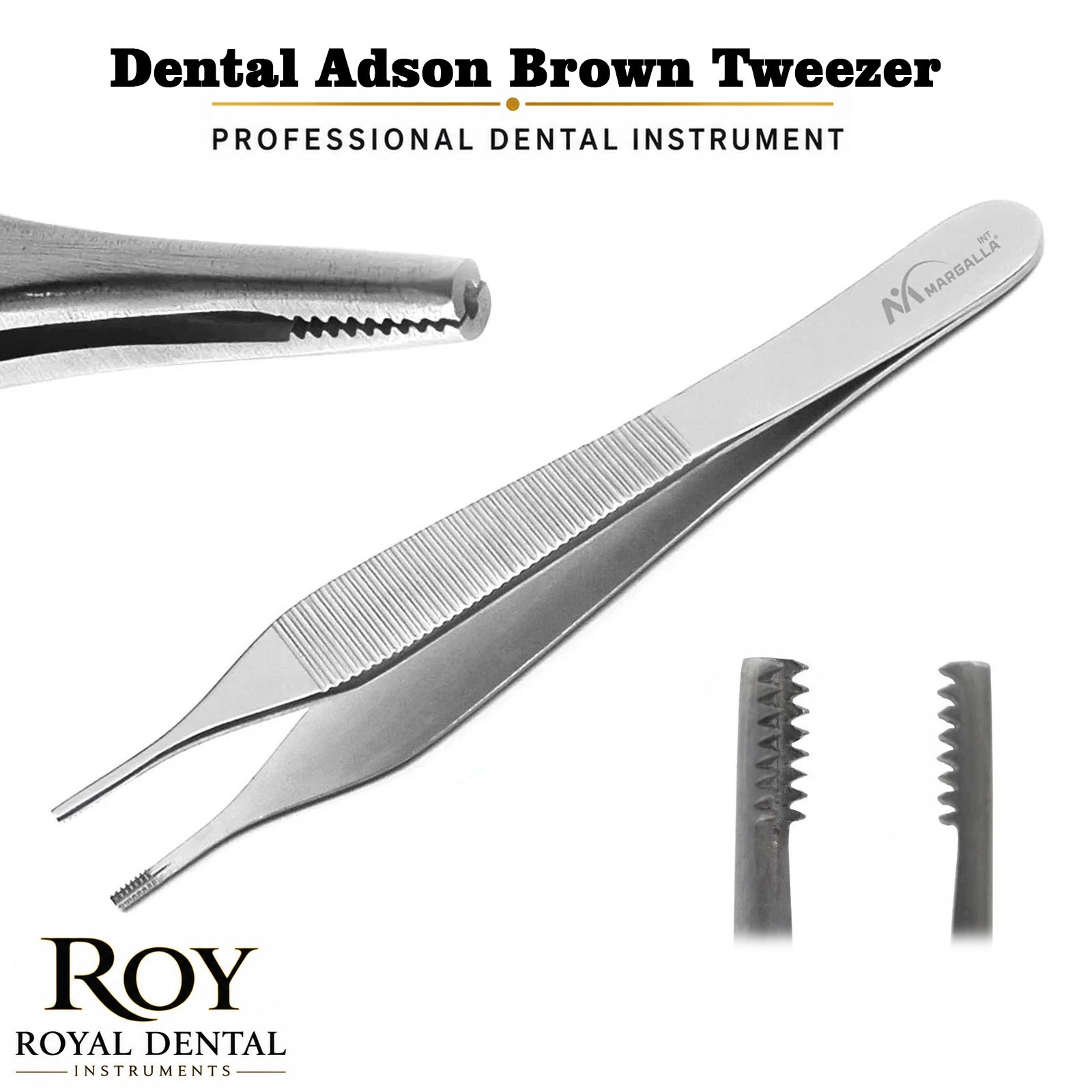 Dental Adson Brown Straight Thumb Tweezers Tissue Forceps Surgical Instruments
