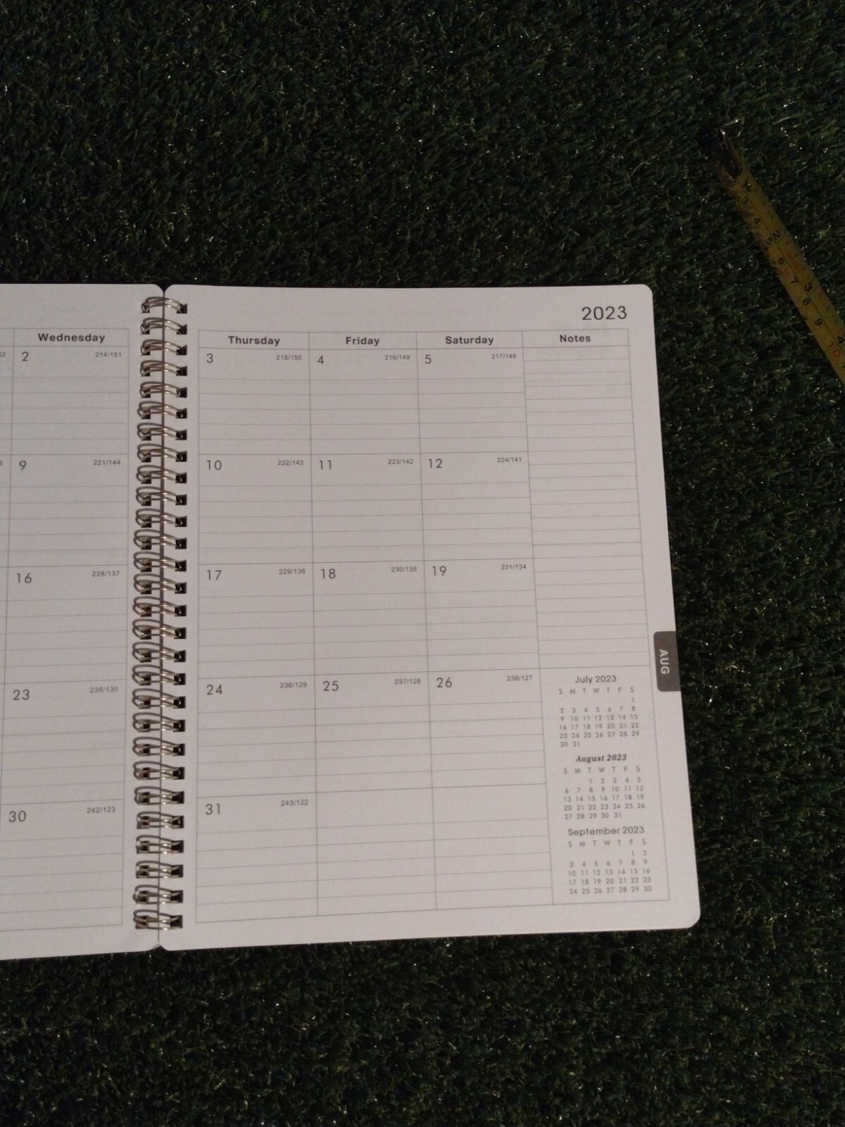 2023 Weekly and Monthly Planner, 8.5×11, Blue leopard