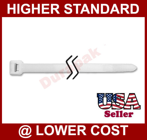 4″, 6″, 8″ up 40″ 18 lbs to 250 lbs Natural Cable Wire Zip Nylon Secure Seal Tie
