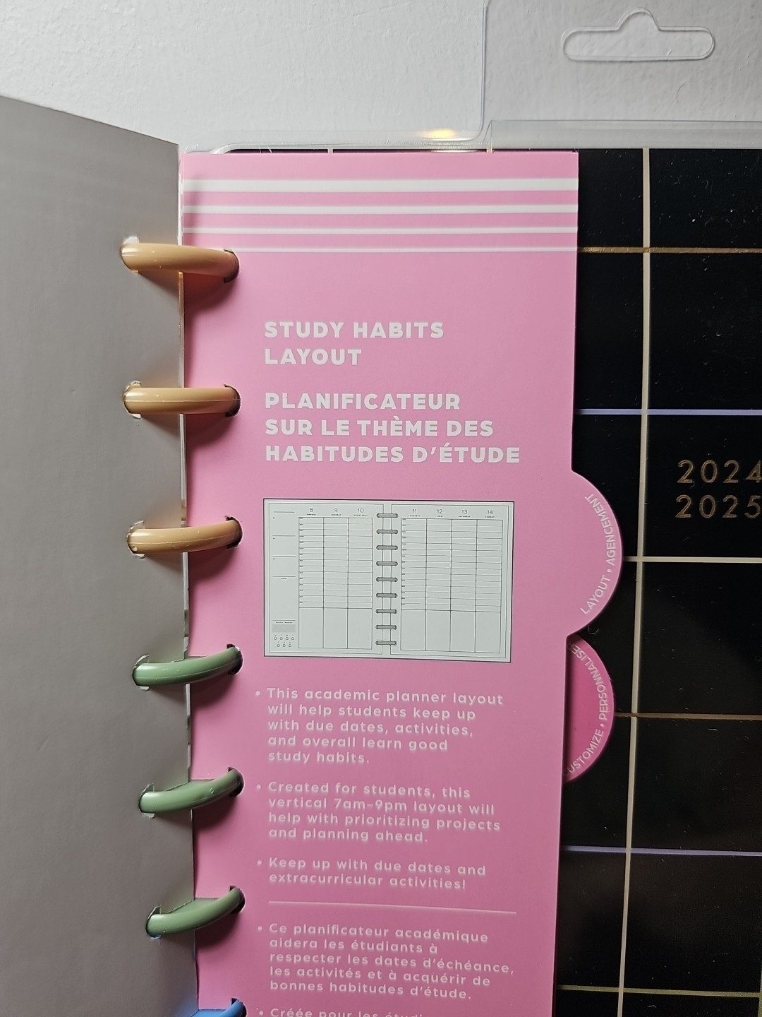 The Happy Planner 12-month planner 24-25 Classic Study Habits Quirky Plans