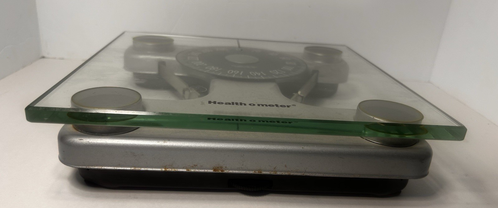 Heath O Meter 280 lb Mechanical Scale P4000 Glass Metal. Vintage. Tested.