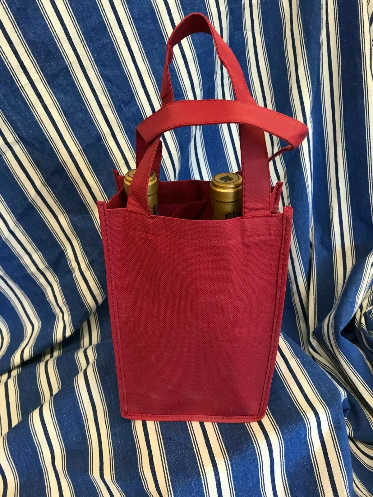 Bottle Wine Tote/ W/Handles By Ariel Non Woven Polypropylene Lot Of 8