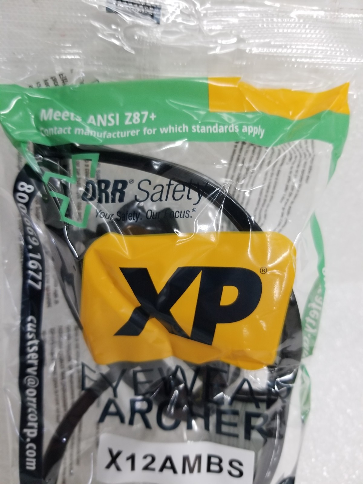 ORR Safety X12AMBS XP Archer Safety Eyewear Smokey Mirror Lens Box of 12