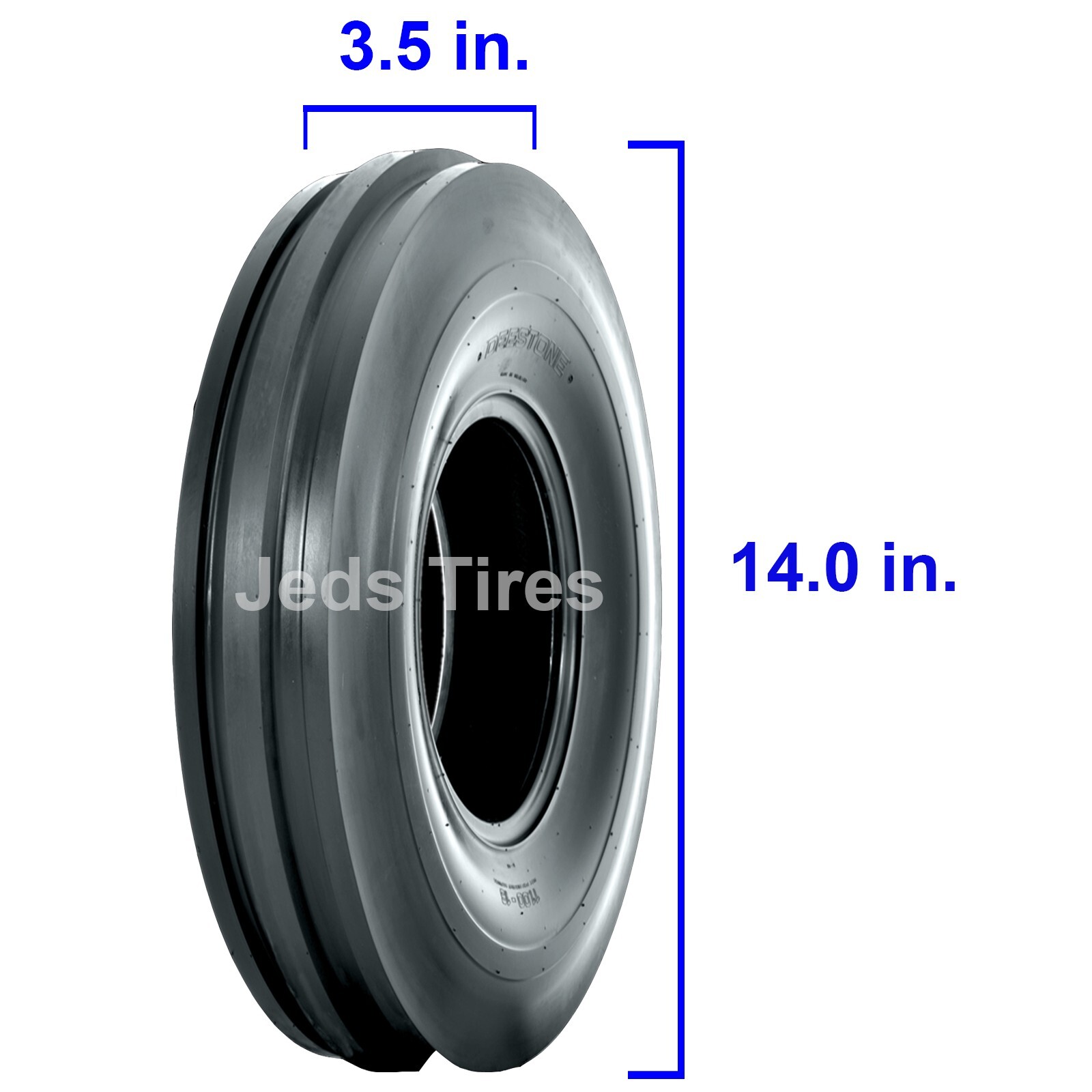 3.50-6 HAY TEDDER TIRE 350-6 3.50×6 350×6 410/350-6 Ag Tri 3 Rib F-2 – TWO TIRES
