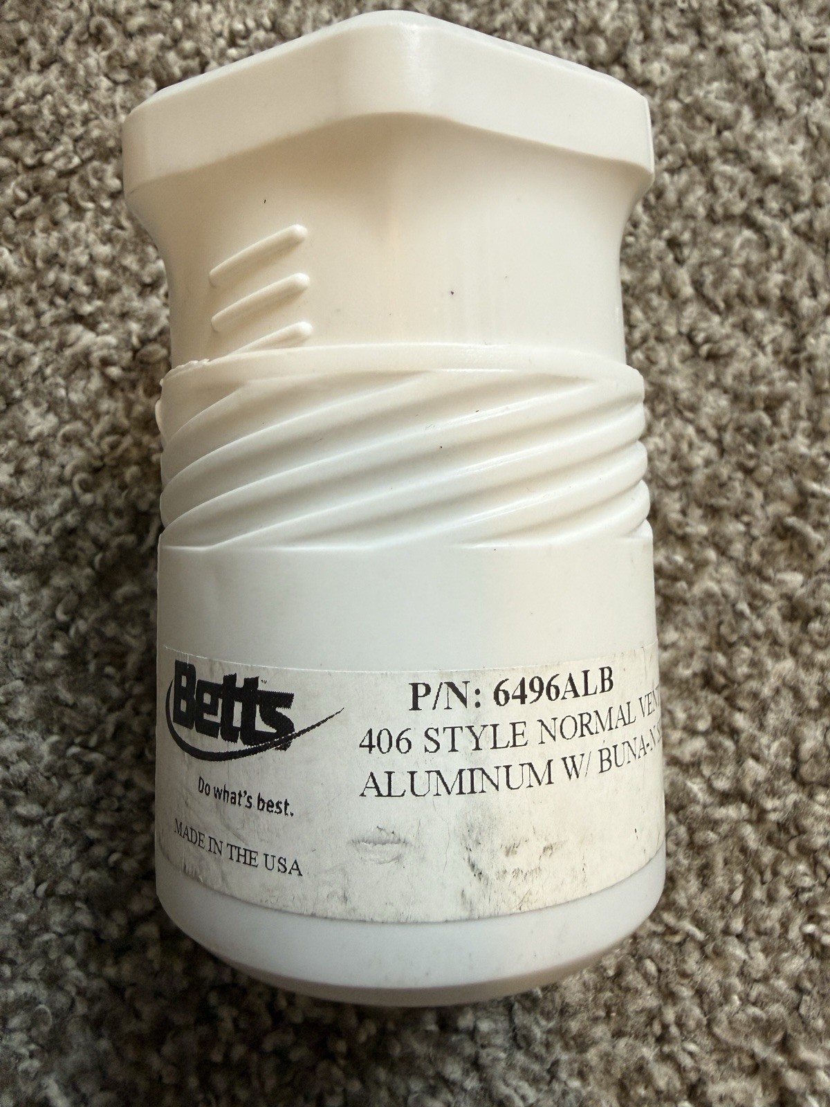 Betts 406 Style Normal Aluminum Pressure Vacuum Vent, 6496ALB NEW