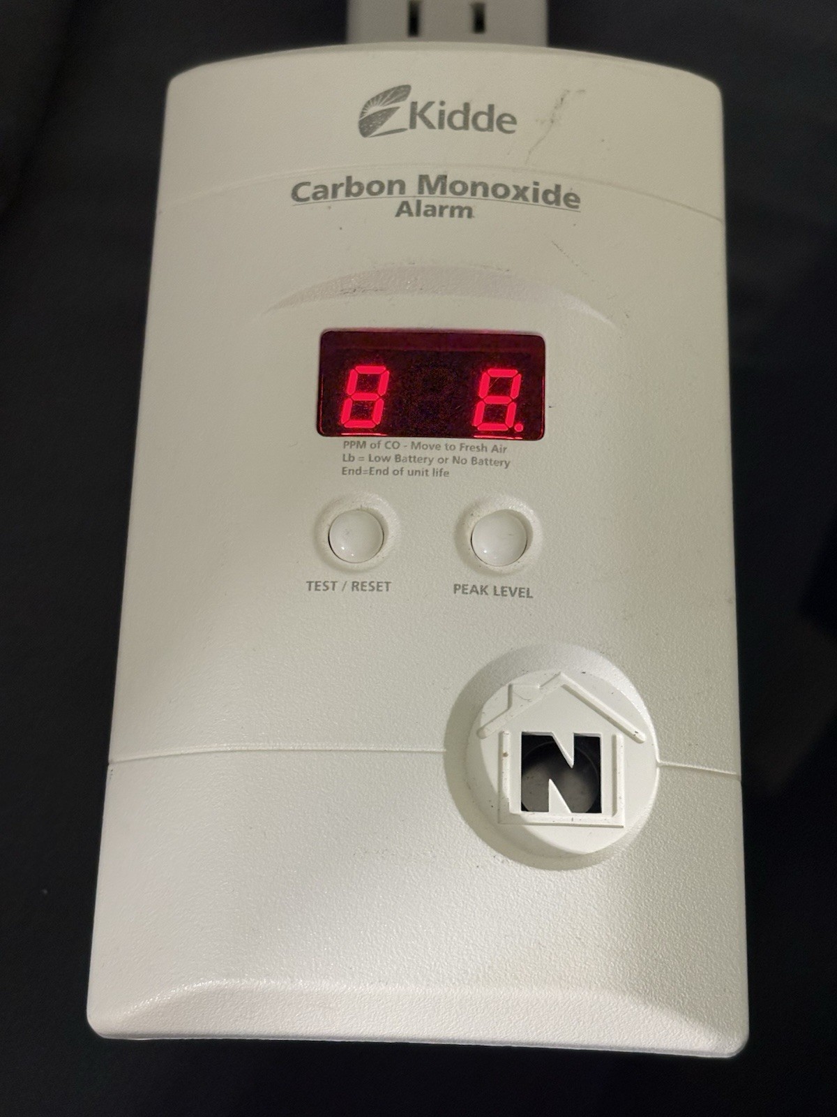 Kidde 21006973 AC Powered Plug-In Carbon Monoxide Alarm *Works*
