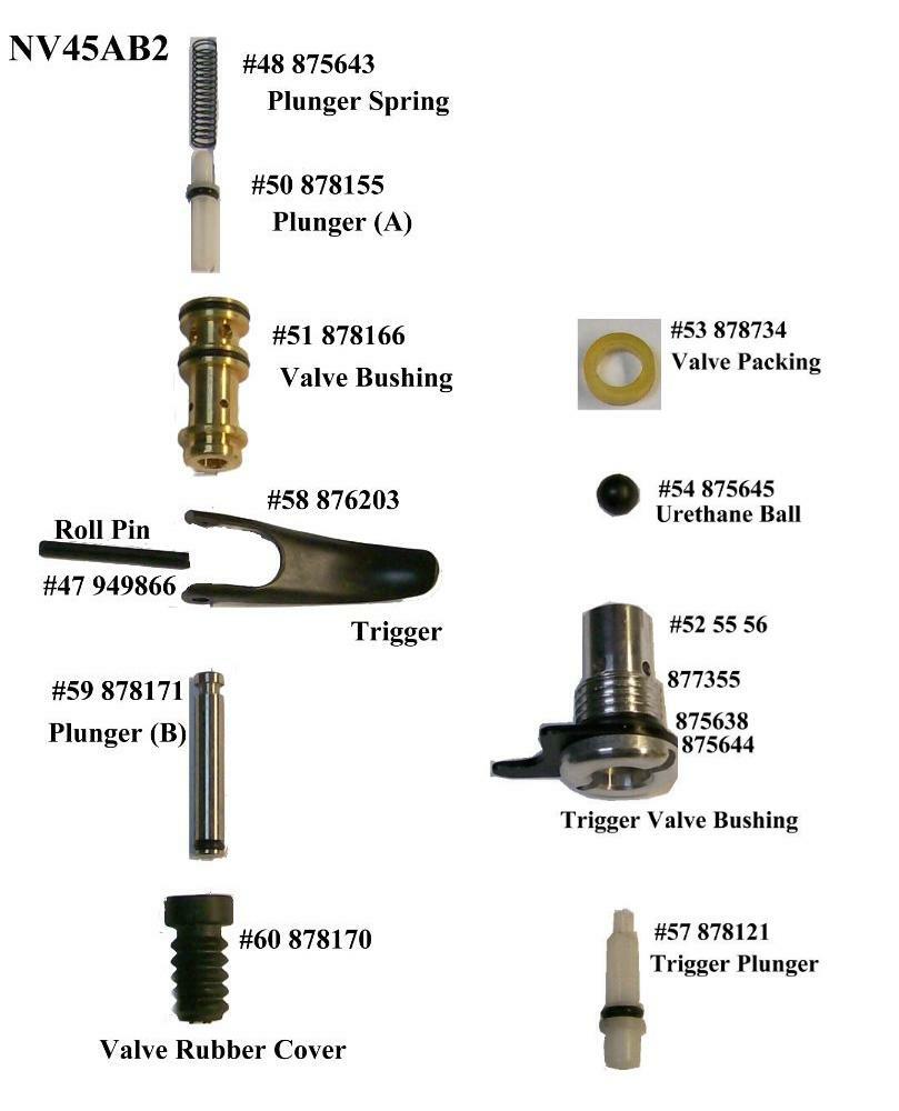 CoFast® High Quality Plunger and Trigger Valves for Aftermarket Hitachi NV45AB2