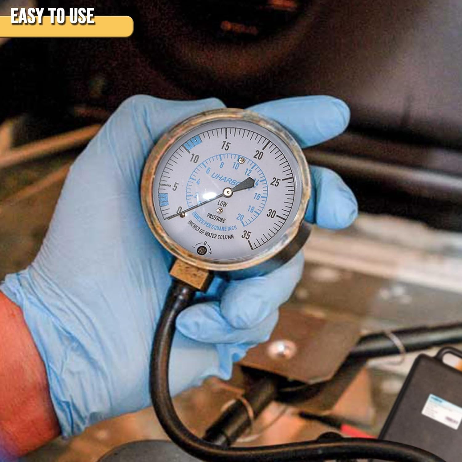 Manometer Gas Pressure Tester, Manometer LP Gas Pressure Tester Gauge 0-35″ W…