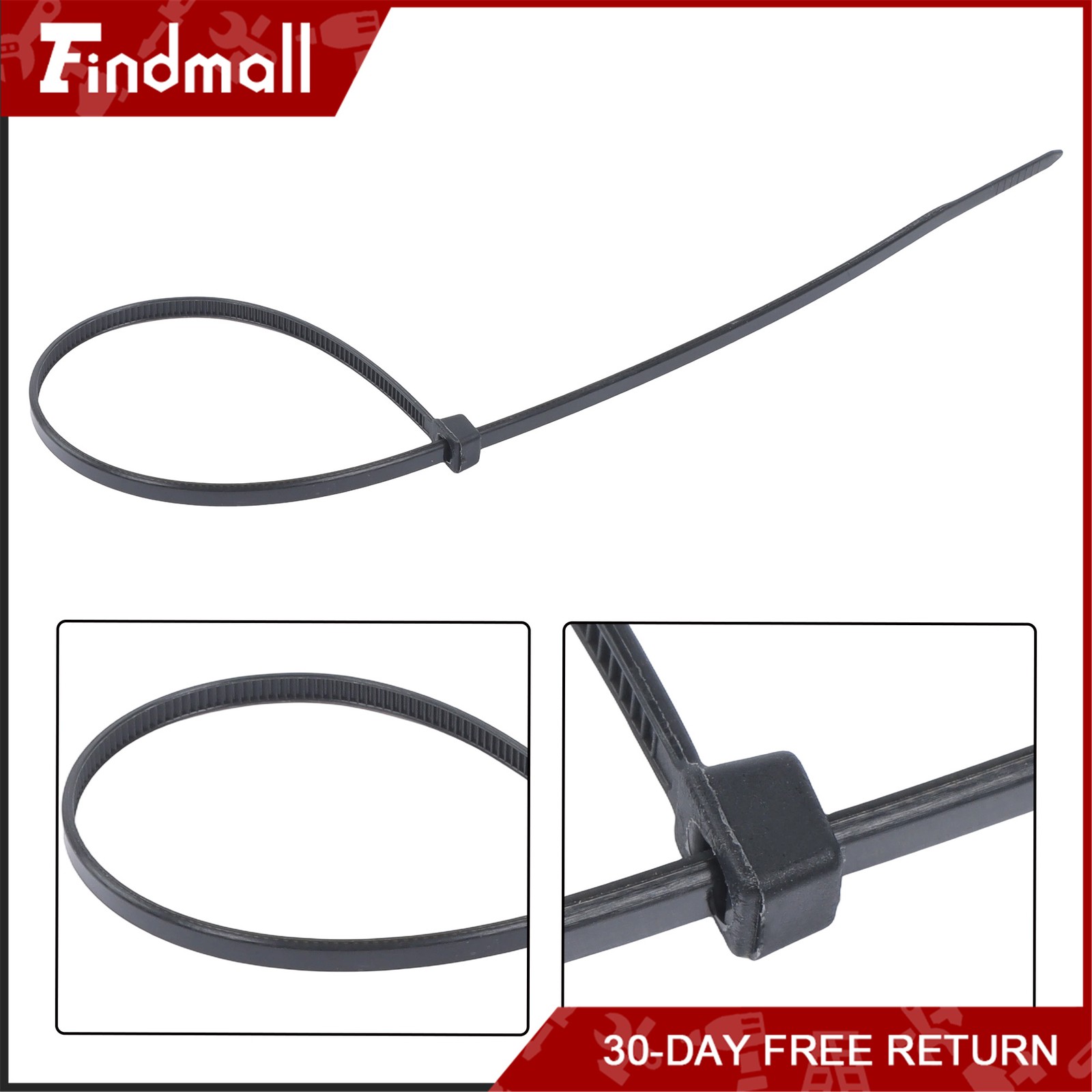 Findmall 1000Pack 12″ Zip Ties Nylon Cable Ties 60 lbs Self-locking UV Resistant