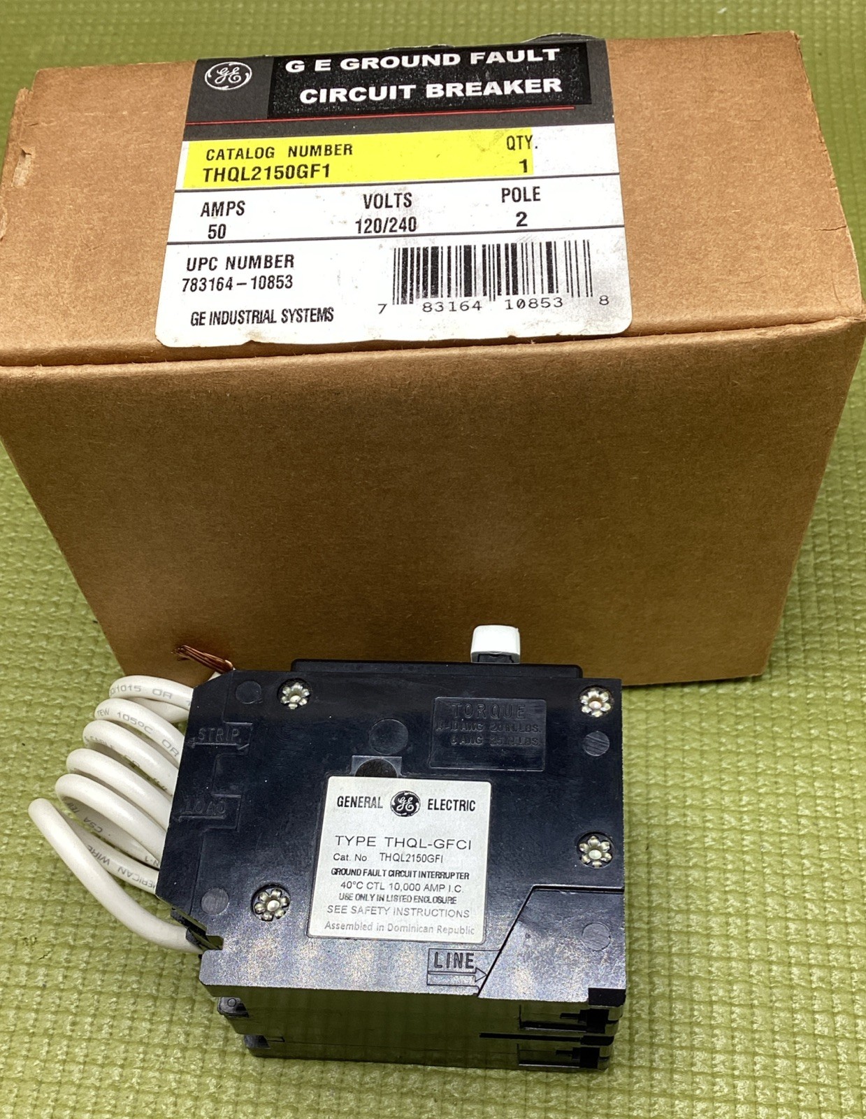 New Circuit Breaker ABB GE THQL2150GF THQL2150GFT 50 Amp 2 Pole GFCI @@