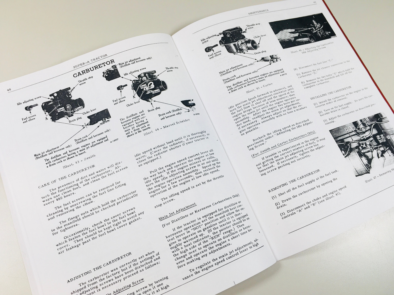 International Farmall Super A Tractor Owners Operators Manual Ihc Printed Carb