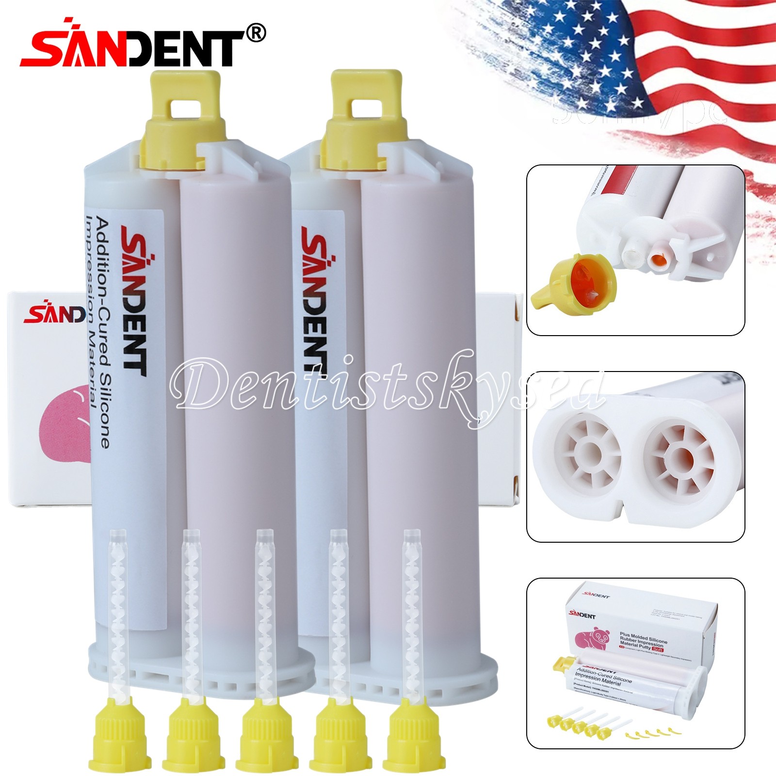 2 x Light Body Regular Set Dental Vinyl Polysiloxane Impression Material VPS PVS