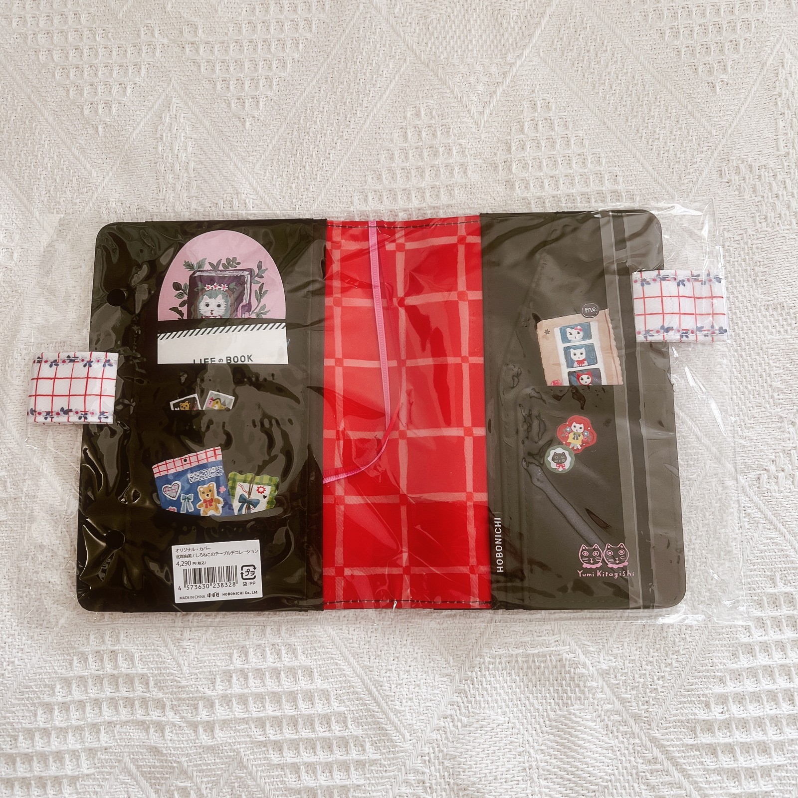Hobonichi Techo A6 Cover Yumi Kitagishi Shiro Neko + Pencil Board Set Japan