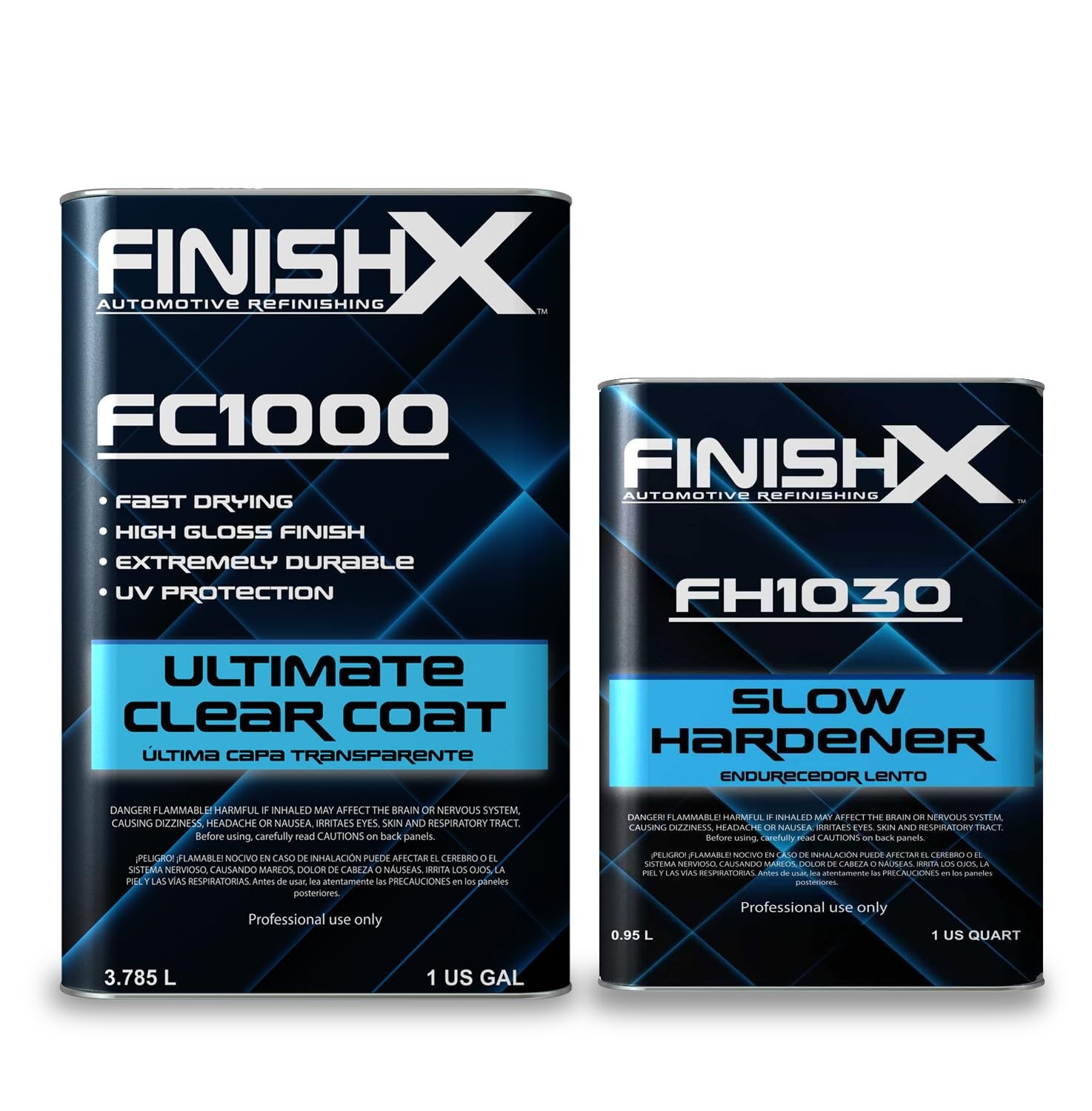 LAUCO FinishX Ultimate Clear Coat Kit – 1 Gallon Clear + 1 Quart Slow Activator