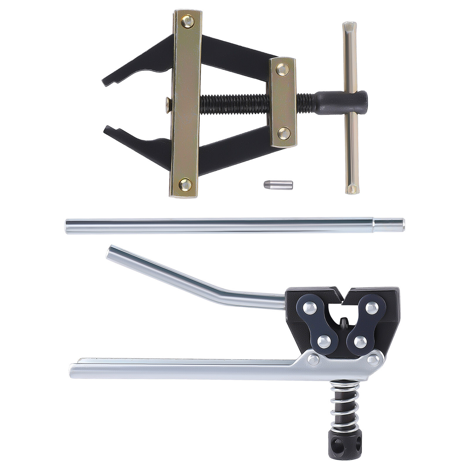 60-100 Roller Chain Connecting Puller Holder+Detacher Breaker Cutter Kit