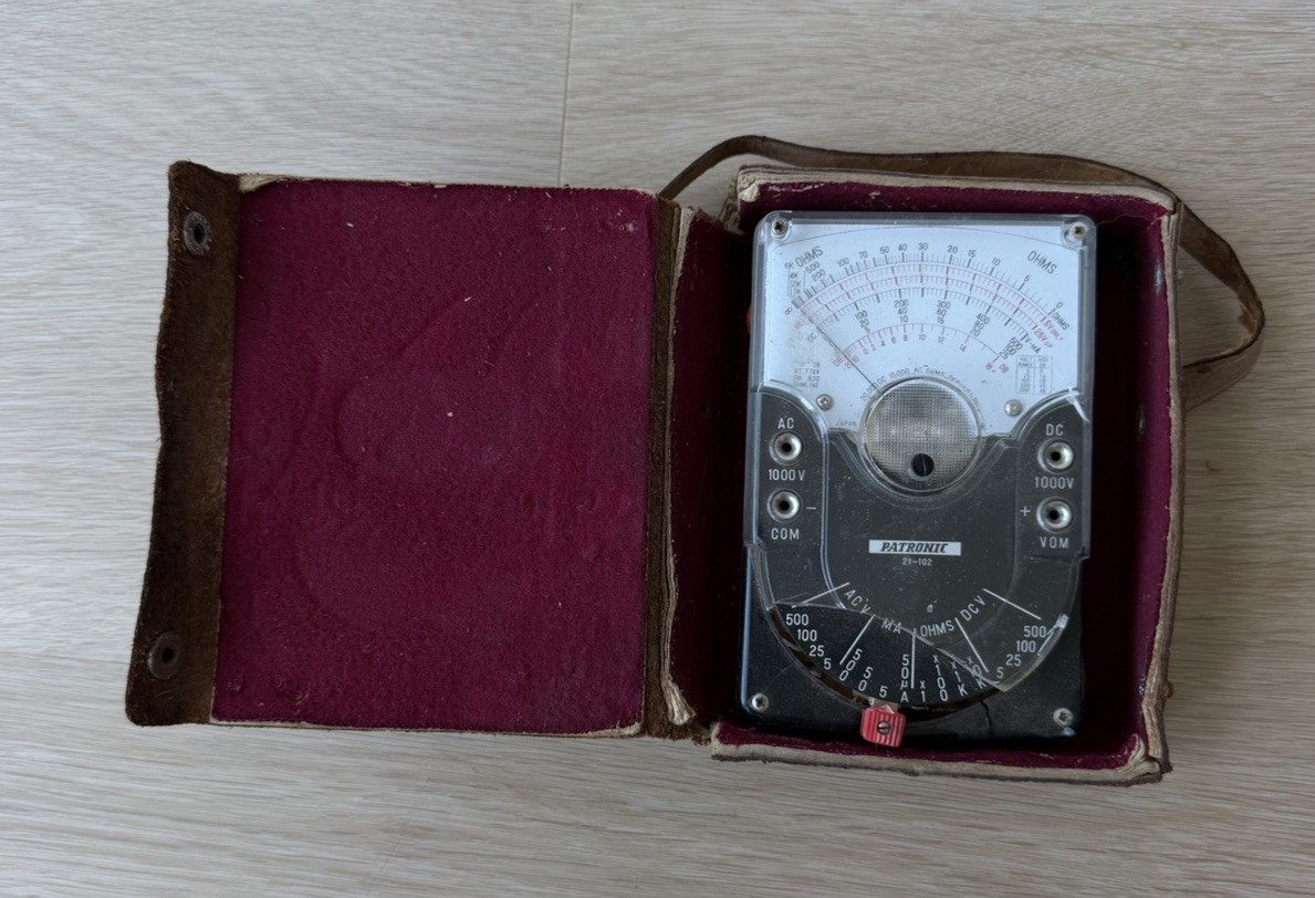 Patronic 21-102 Analog VOM Multimeter AC/DC 0-1000V 15-5000Hz w/ Case