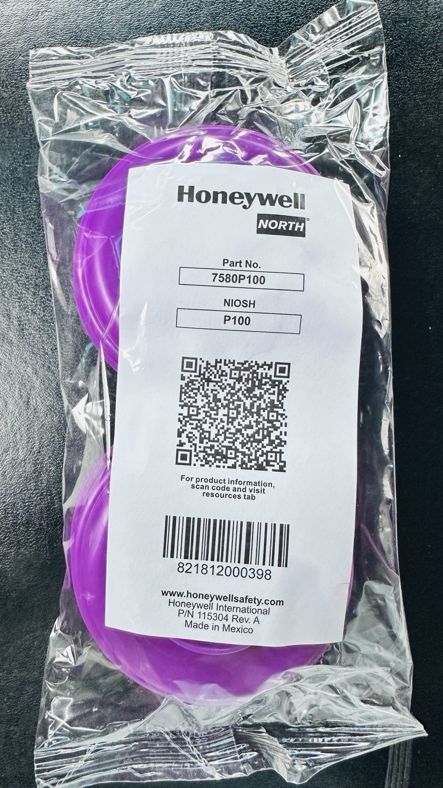 Honeywell 7580P100 P100 Industrial Mask Replacement Cartridge