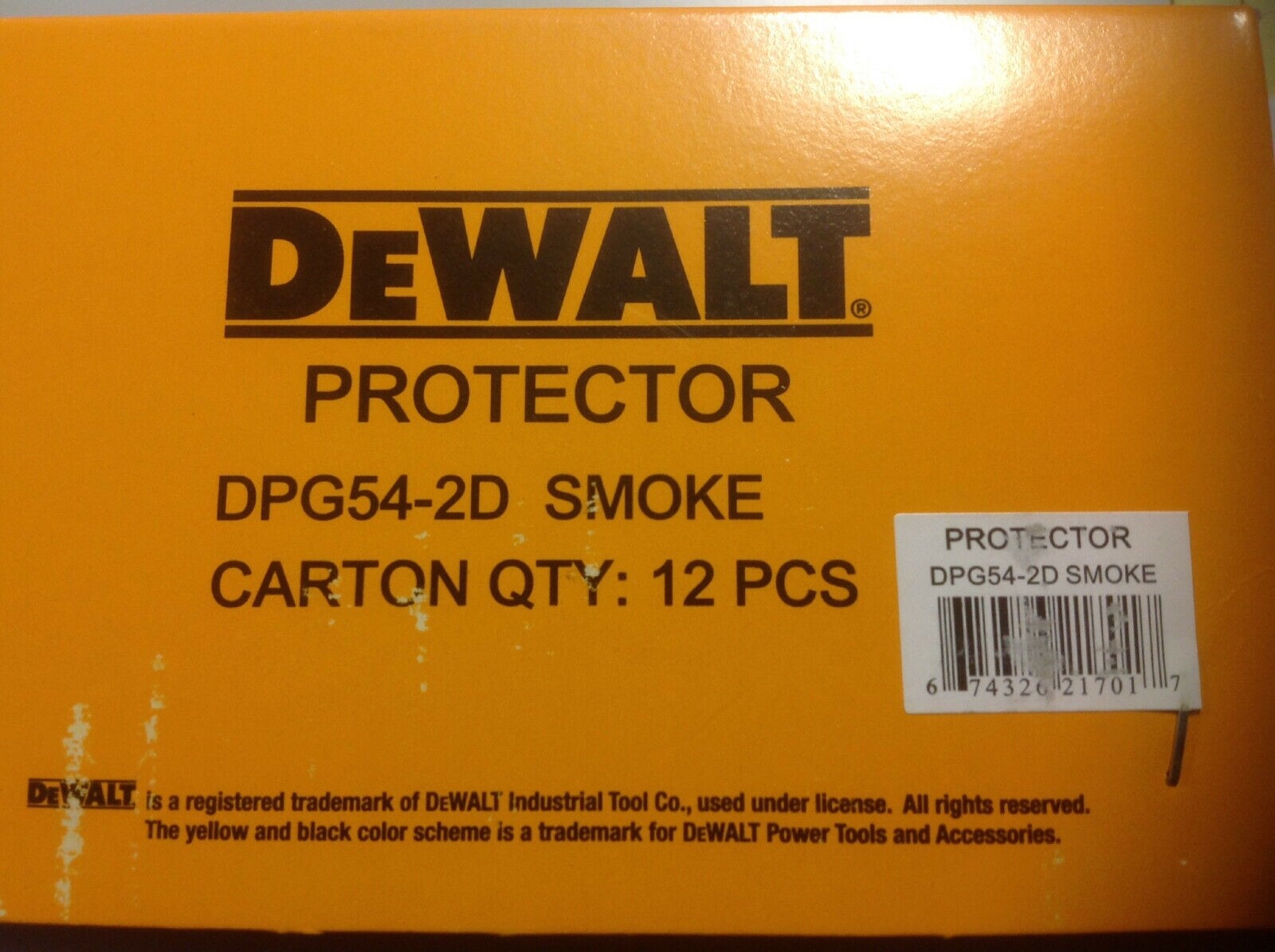 12 pack Dewalt DPG54-2D Protector SMOKE High Performance Safety GLASSES