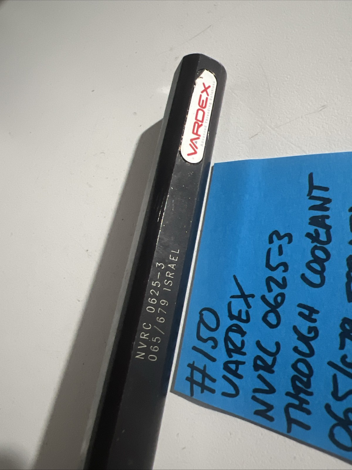 VARDEX ID Threading Boring BAR NVRC 0625-3 065/679 ISRAEL Indexible Carbide Lath