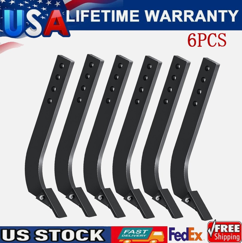 6PCS Box Blade 18” Ripper Shank 3 Hole Box Scraper Shank with 4 Holes Plowing