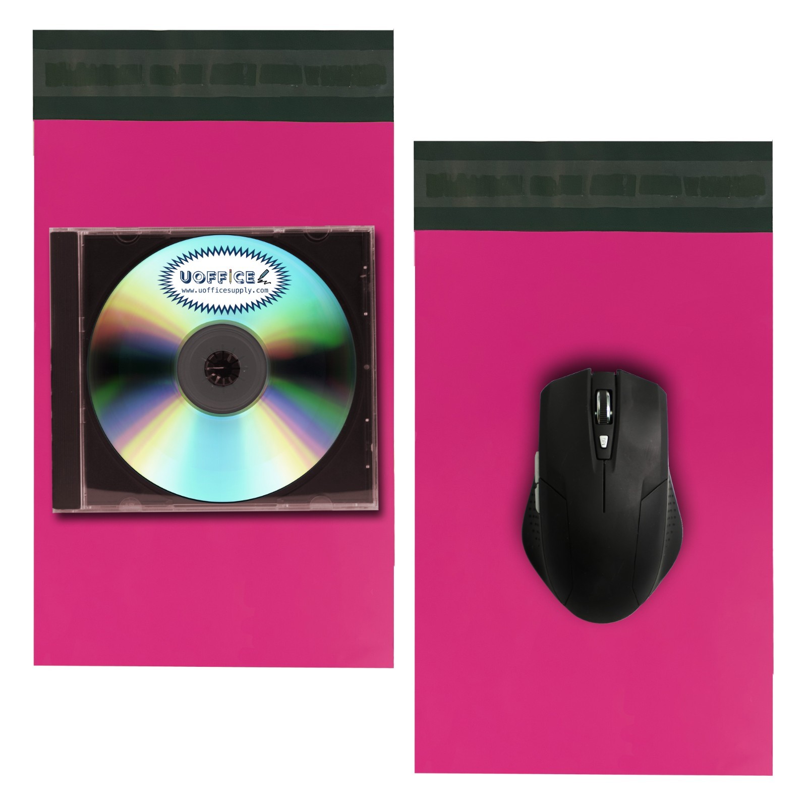 UOFFICE 500 Pink 6×9″ Poly Mailers Self-Seal Lightweight Shipping Bags