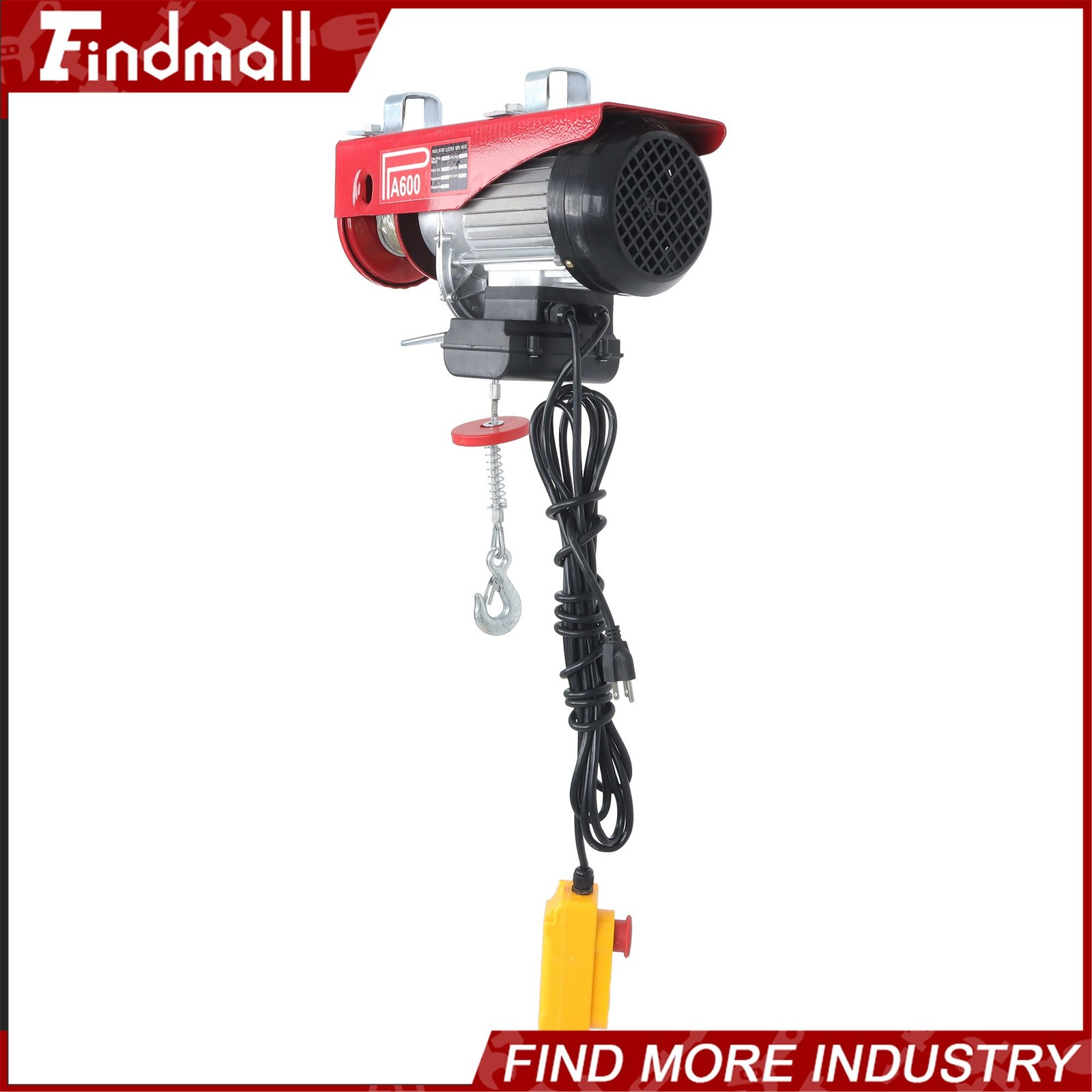 Findmall Electric Hoist 1320lbs Crane Winch with 14FT Wired Remote Control 110V