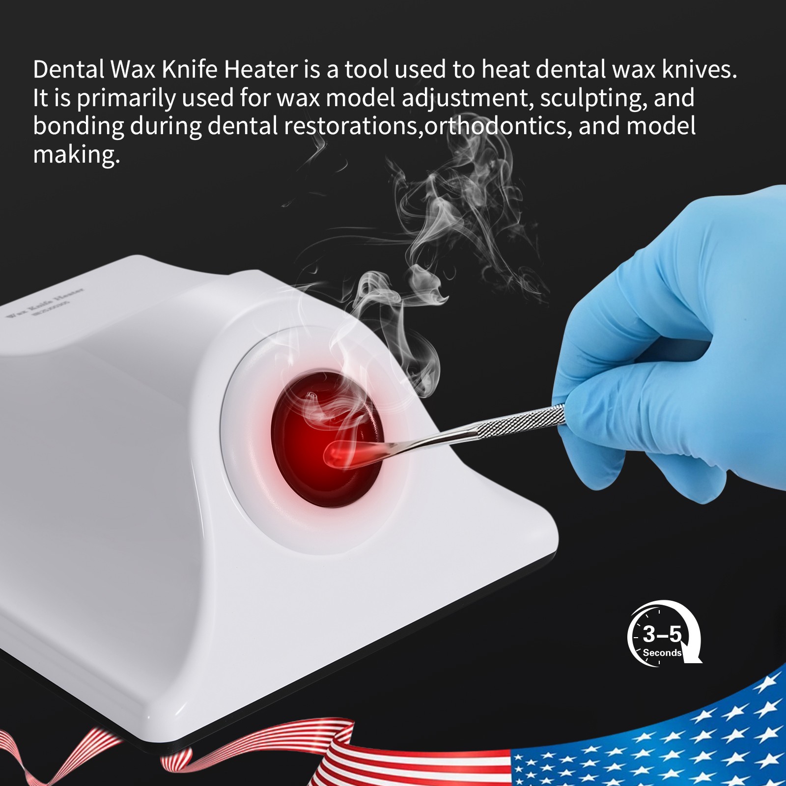 Dental Induction Wax Knife Spoon Heater Wax Carving Bonding Tools Rapid Heating