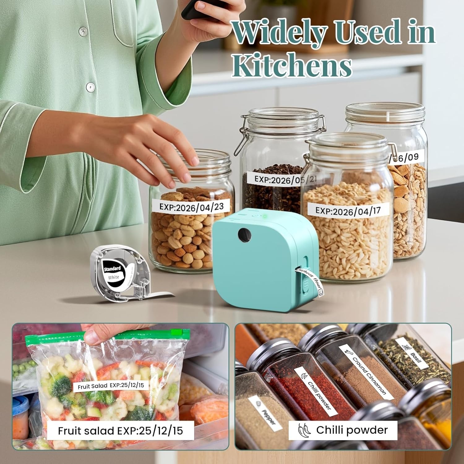 Phomemo Label Maker Machine with Tape, P12 Bluetooth Mini Label Makers Thermal