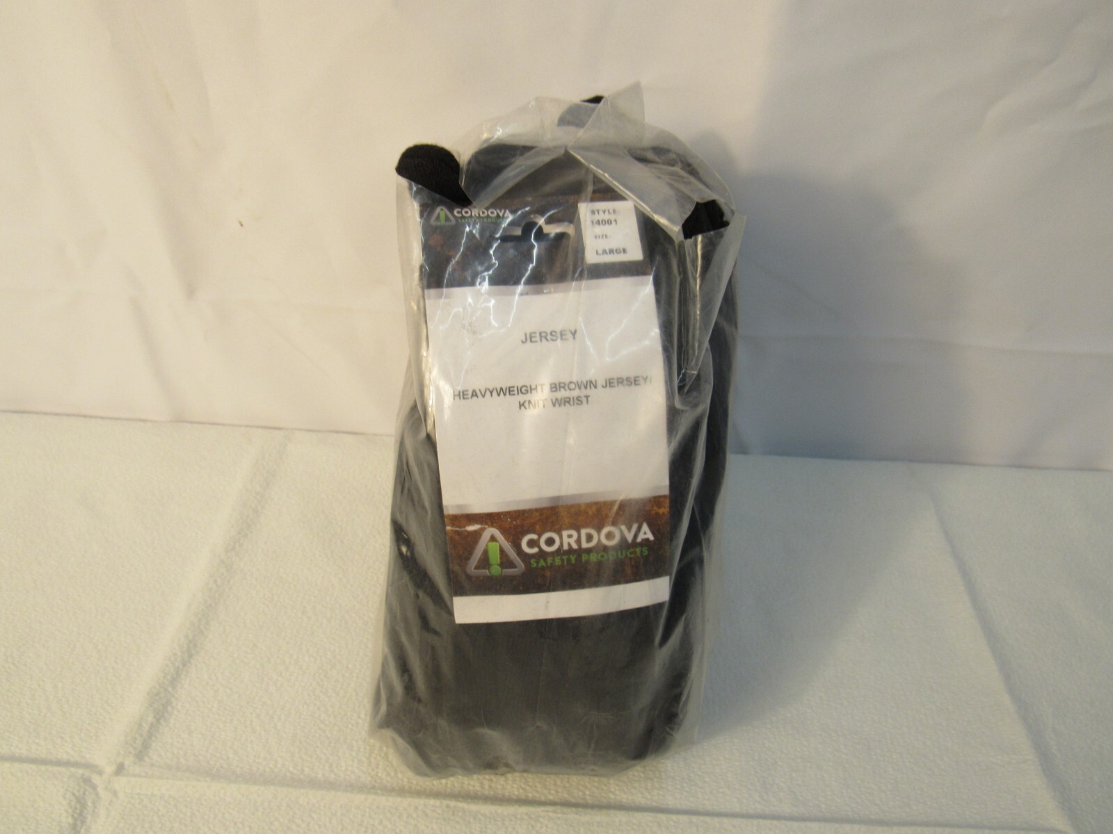 Cordova Safety Products Heavyweight Brown Jersey Gloves Size Large 12 Pair 14001